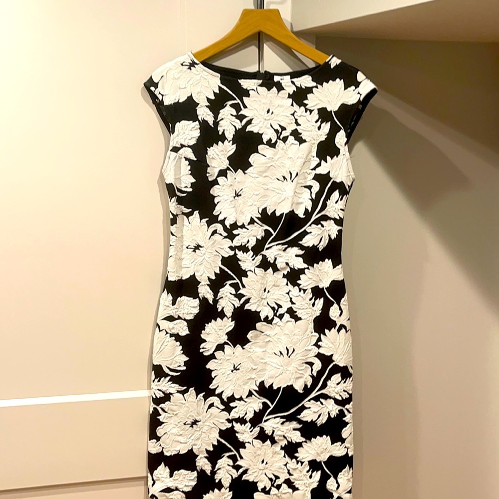 Black and white flower dress